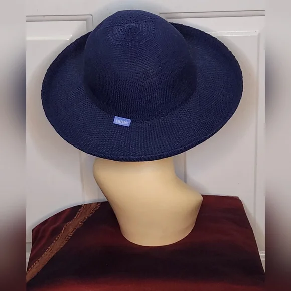 Navy Wallaroo Victoria Packable Sun Hat with Drawstring - Picture 3 of 7
